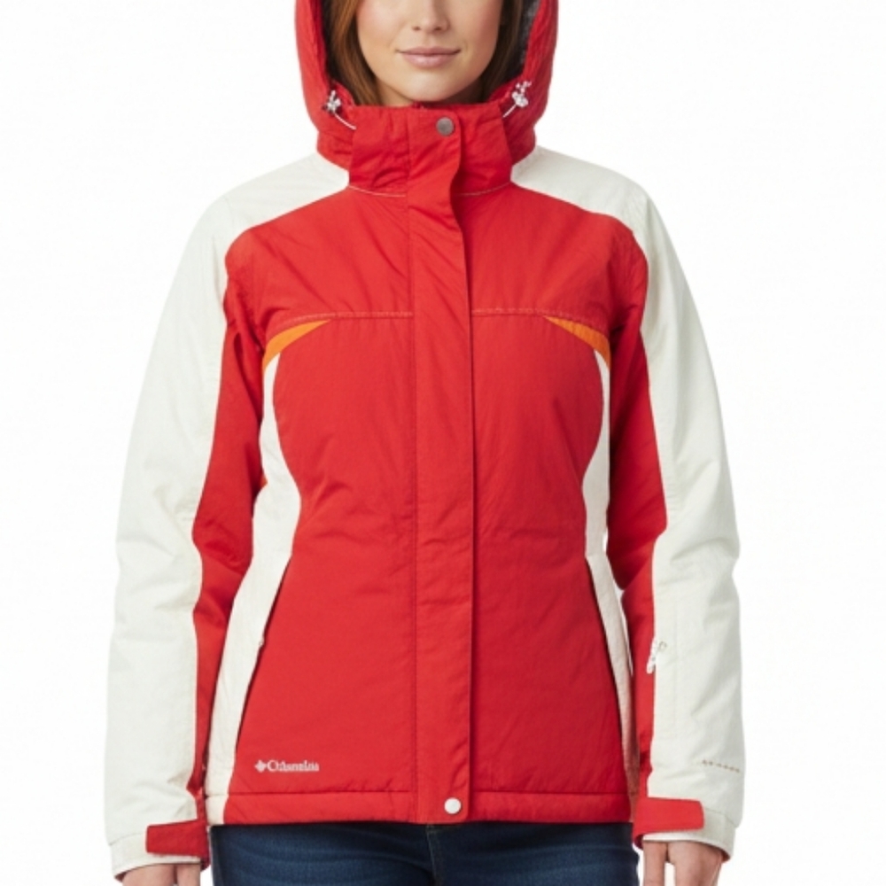 Women's Columbia Ski Warm Jacket Red/White Size M